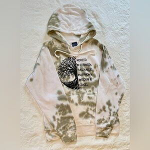 Tie-Dye Hoodie with Inspirational Tree of Life Design, NWT